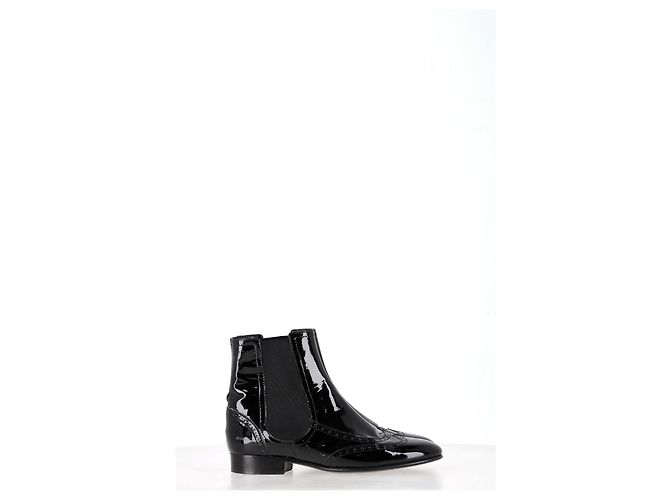 Timeless Stivaletti Chanel in pelle verniciata nera Nero - vista 7