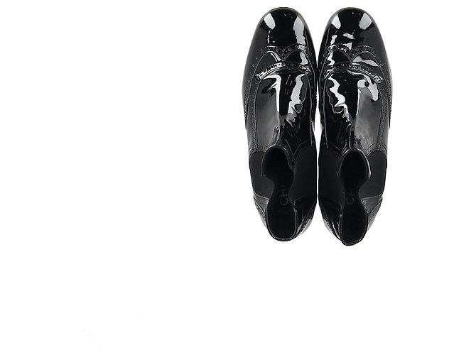 Timeless Stivaletti Chanel in pelle verniciata nera Nero - vista 9