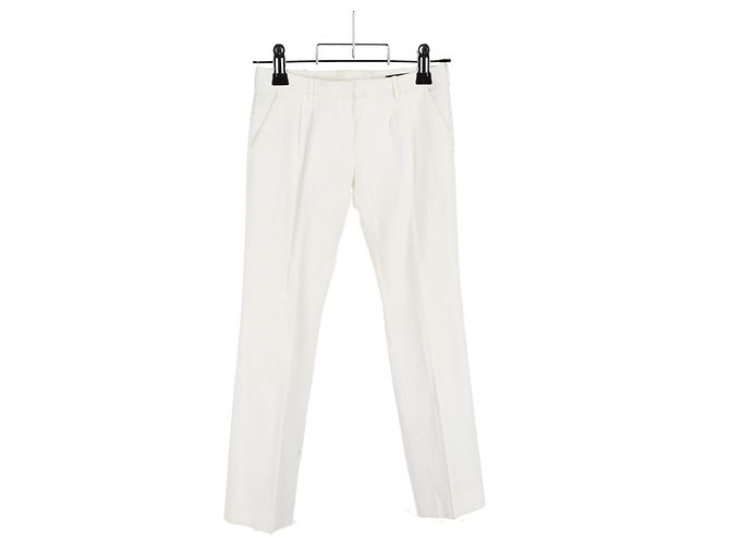 Pantalones Balenciaga de algodón blanco Crudo - vista 6