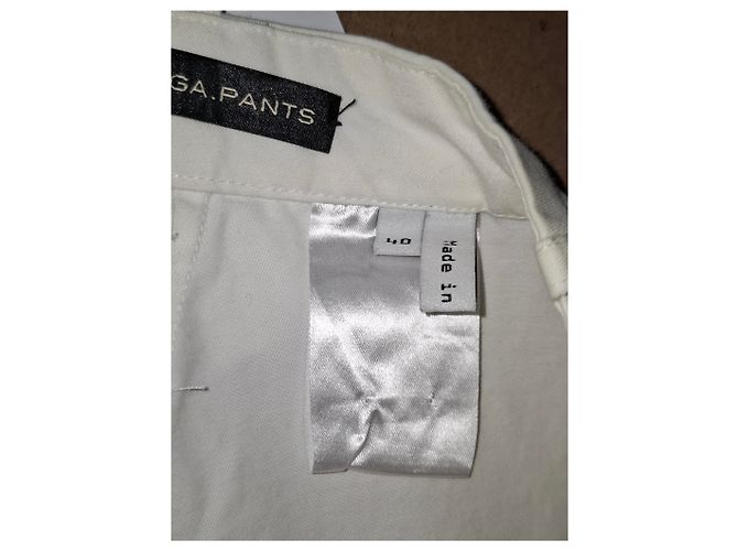 Pantalones Balenciaga de algodón blanco Crudo - vista 8