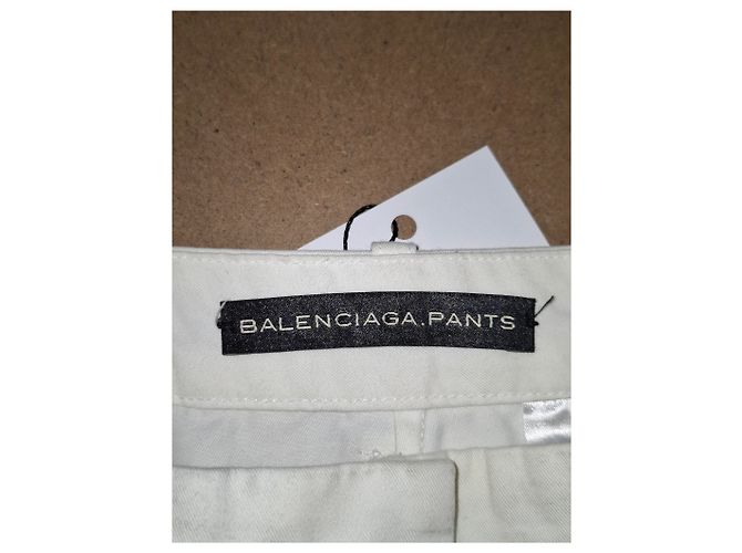 Pantalones Balenciaga de algodón blanco Crudo - vista 9