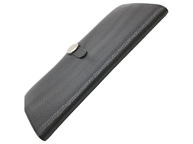 Hermès Portafoglio Lungo Dogon Hermes in Pelle Nera Nero - vista 4