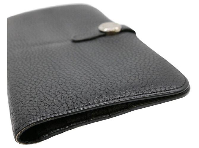 Hermès Portafoglio Lungo Dogon Hermes in Pelle Nera Nero - vista 6