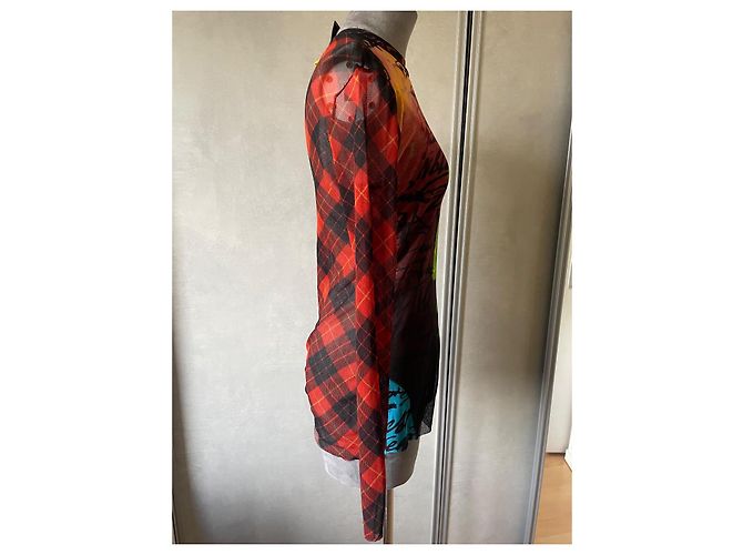 Jean Paul Gaultier Top in rete multicolore stile Andy Warhol - vista 4
