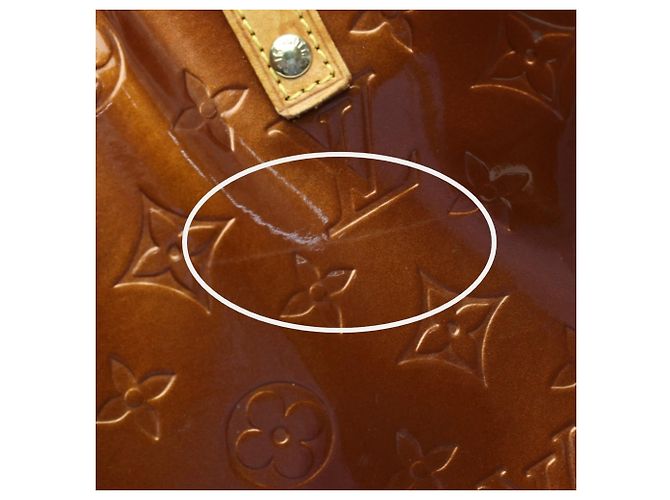 Borsa Louis Vuitton Reed PM Vernis Mini Bronzo - vista 11