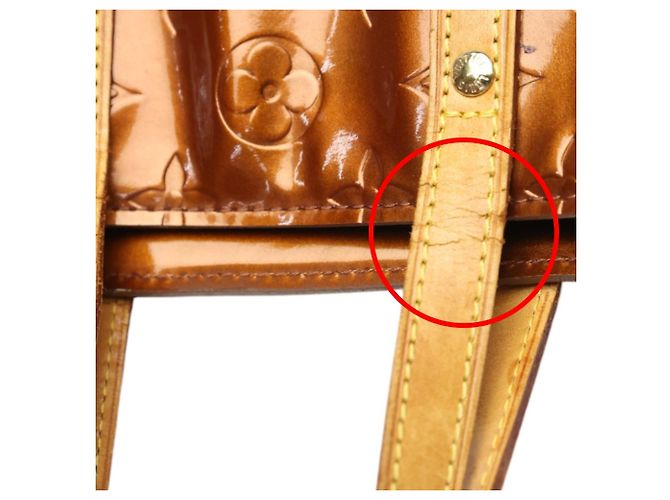 Borsa Louis Vuitton Reed PM Vernis Mini Bronzo - vista 16