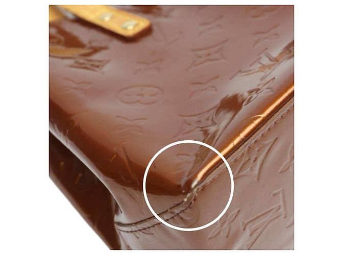 Borsa Louis Vuitton Reed PM Vernis Mini Bronzo - vista 7