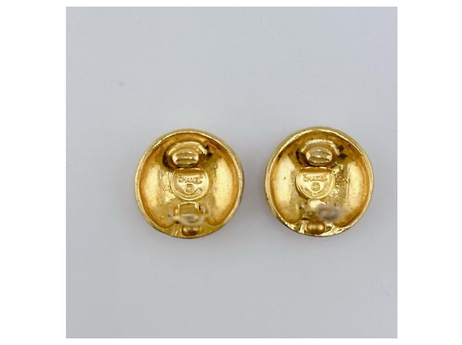 Timeless Chanel Vintage Gold Clip Ohrringe Golden - Ansicht 3