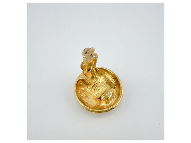 Timeless Chanel Vintage Gold Clip Ohrringe Golden - Ansicht 4
