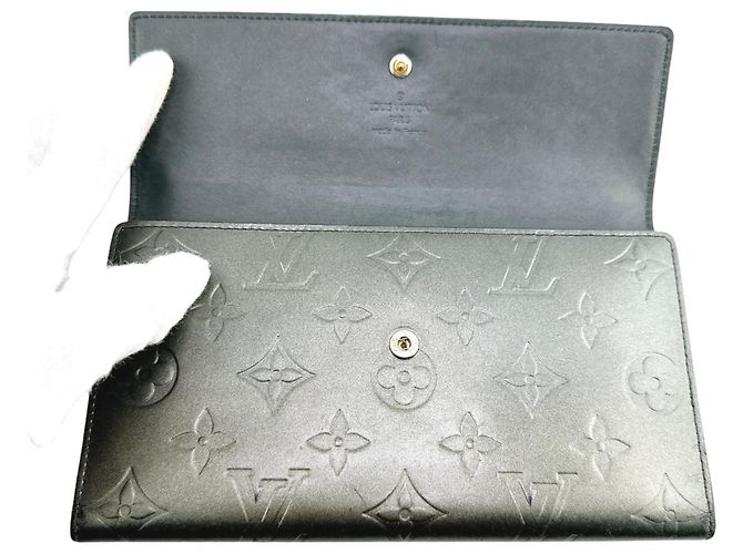 Billetera plegable Monogram Mat Louis Vuitton Negro - vista 13