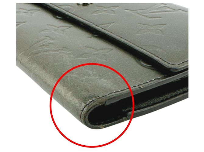Billetera plegable Monogram Mat Louis Vuitton Negro - vista 5