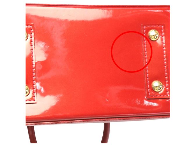 Borsa Alma BB in Monogram Vernis Louis Vuitton Rosso - vista 7