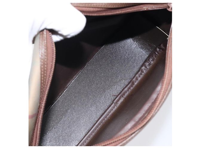 Autre Marque Borsa a Spalla Burberrys Nova Check in Tela Beige Oro Auth bs24660 D'oro - vista 11