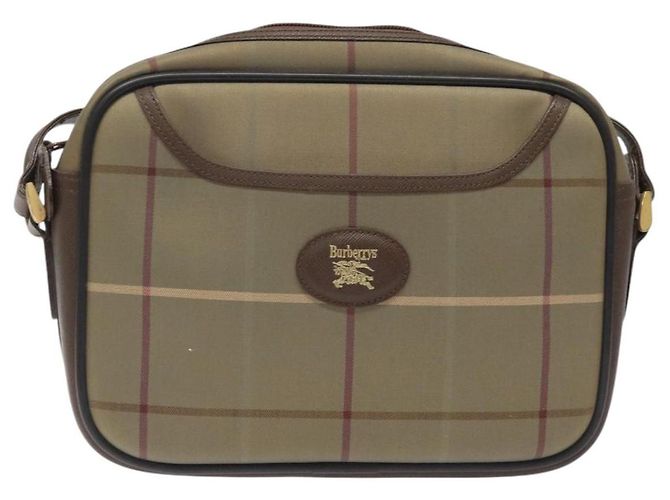Autre Marque Borsa a Spalla Burberrys Nova Check in Tela Beige Oro Auth bs24660 D'oro - vista 13