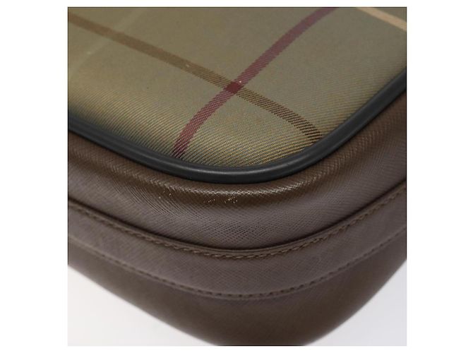 Autre Marque Borsa a Spalla Burberrys Nova Check in Tela Beige Oro Auth bs24660 D'oro - vista 14