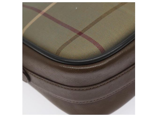 Autre Marque Borsa a Spalla Burberrys Nova Check in Tela Beige Oro Auth bs24660 D'oro - vista 15