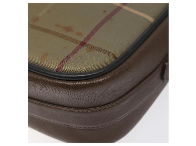 Autre Marque Borsa a Spalla Burberrys Nova Check in Tela Beige Oro Auth bs24660 D'oro - vista 16