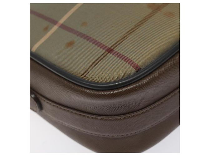 Autre Marque Borsa a Spalla Burberrys Nova Check in Tela Beige Oro Auth bs24660 D'oro - vista 17