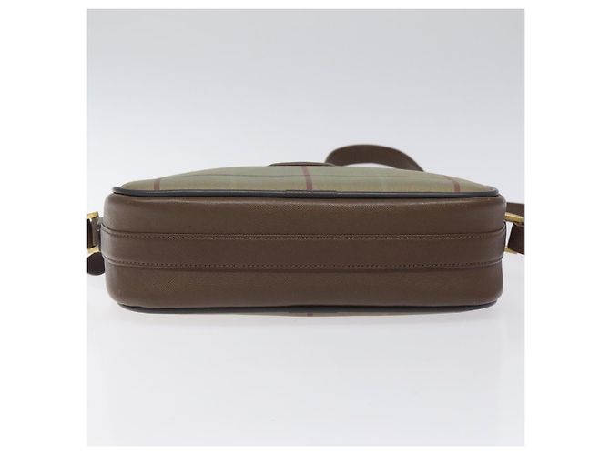 Autre Marque Borsa a Spalla Burberrys Nova Check in Tela Beige Oro Auth bs24660 D'oro - vista 5