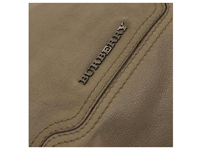 Borsa a Spalla in Pelle Beige Auth 119364 di BURBERRY - vista 17