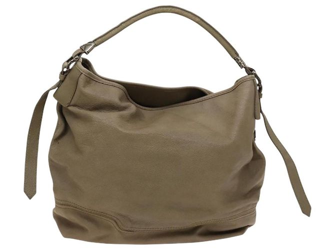 Borsa a Spalla in Pelle Beige Auth 119364 di BURBERRY - vista 2