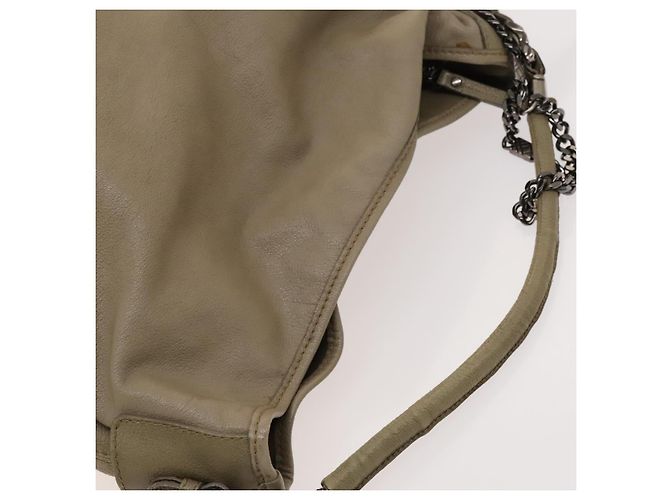 Borsa a Spalla in Pelle Beige Auth 119364 di BURBERRY - vista 6