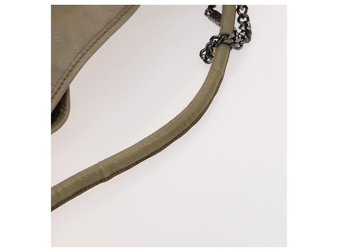 Borsa a Spalla in Pelle Beige Auth 119364 di BURBERRY - vista 7