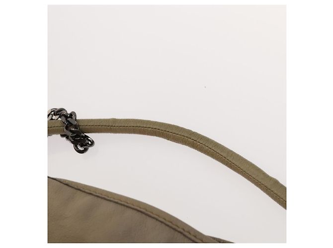 Borsa a Spalla in Pelle Beige Auth 119364 di BURBERRY - vista 8