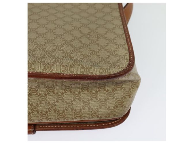 Céline Borsa a spalla in tela Macadam CELINE PVC beige oro Auth 120907 D'oro - vista 16