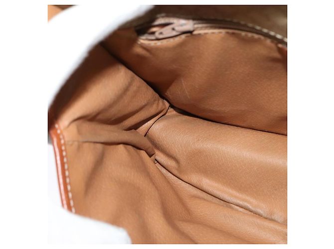 Céline Borsa a spalla in tela Macadam CELINE PVC beige oro Auth 120907 D'oro - vista 20