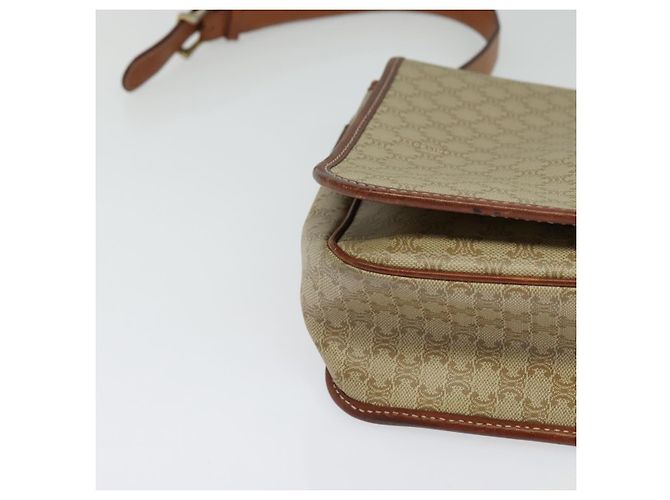 Céline Borsa a spalla in tela Macadam CELINE PVC beige oro Auth 120907 D'oro - vista 9