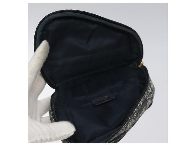 Pochette in tela Trotter Christian Dior Navy Auth 119182 Blu navy - vista 10