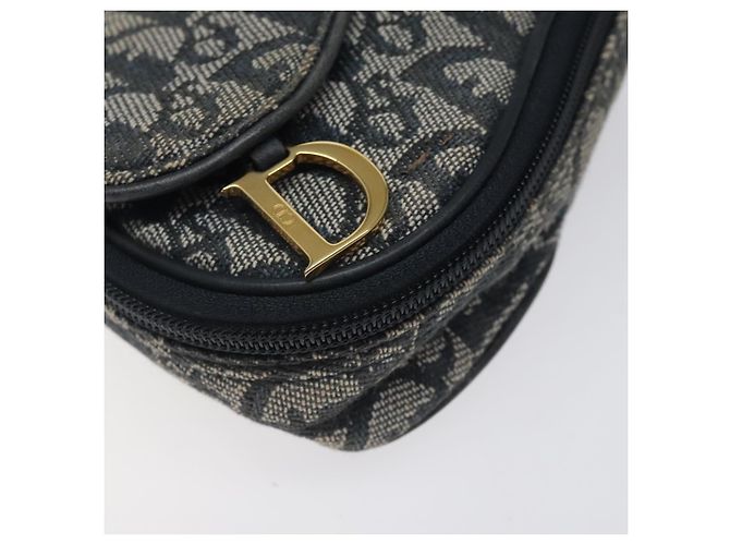 Pochette in tela Trotter Christian Dior Navy Auth 119182 Blu navy - vista 14