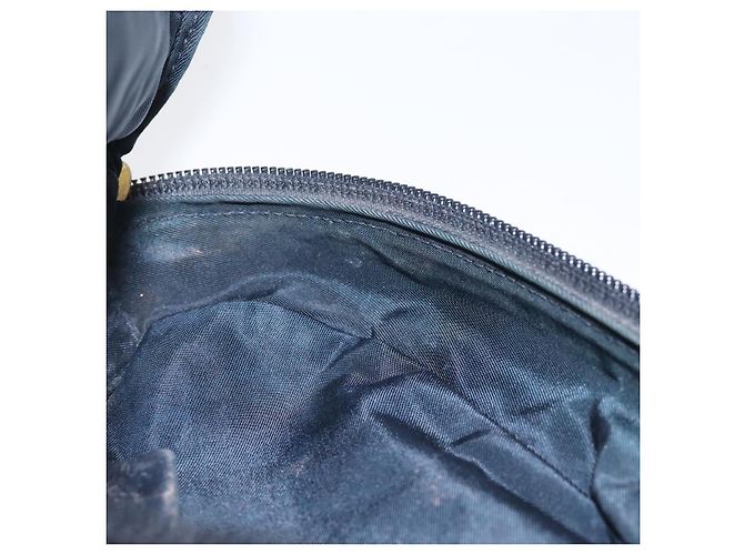 Pochette in tela Trotter Christian Dior Navy Auth 119182 Blu navy - vista 19