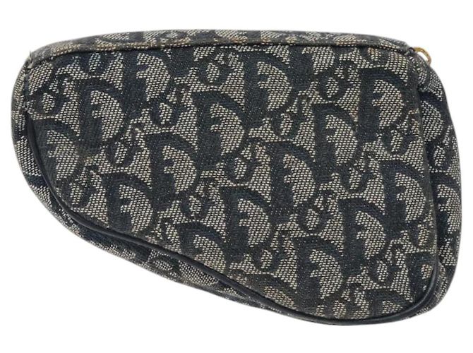 Pochette in tela Trotter Christian Dior Navy Auth 119182 Blu navy - vista 2