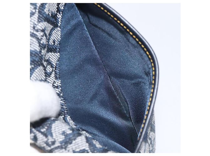 Pochette in tela Trotter Christian Dior Navy Auth 119182 Blu navy - vista 21