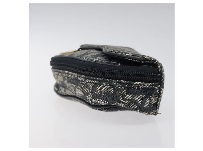 Pochette in tela Trotter Christian Dior Navy Auth 119182 Blu navy - vista 3