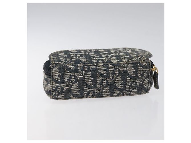 Pochette in tela Trotter Christian Dior Navy Auth 119182 Blu navy - vista 5