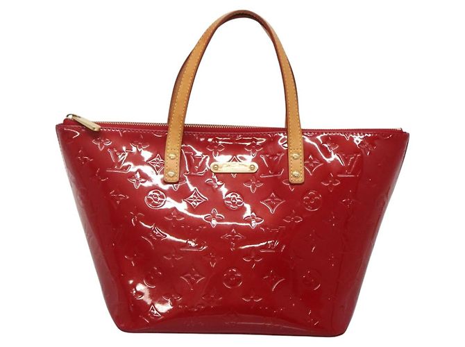 LOUIS VUITTON Borsa Bellevue PM Monogram Vernis Pomme D'amour M93583 Auth 121048 Rosso - vista 13