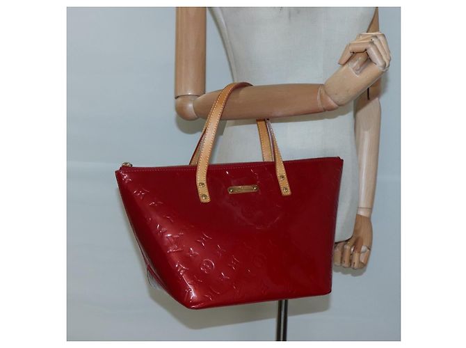 LOUIS VUITTON Borsa Bellevue PM Monogram Vernis Pomme D'amour M93583 Auth 121048 Rosso - vista 22