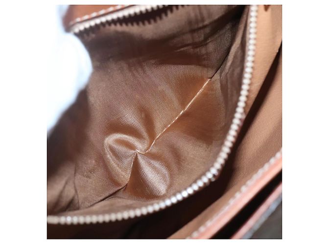 Céline Borsa a mano in tela Macadam CELINE in pelle PVC marrone oro Auth 121702 D'oro - vista 11