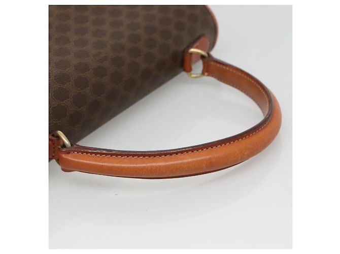 Céline Borsa a mano in tela Macadam CELINE in pelle PVC marrone oro Auth 121702 D'oro - vista 7