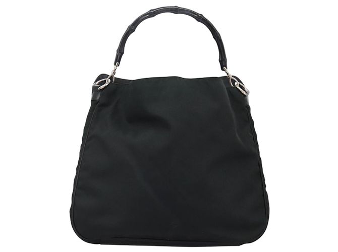 Borsa a mano GUCCI Nylon 2 vie Verde Argento 001 1577 Auth bs24806 - vista 13