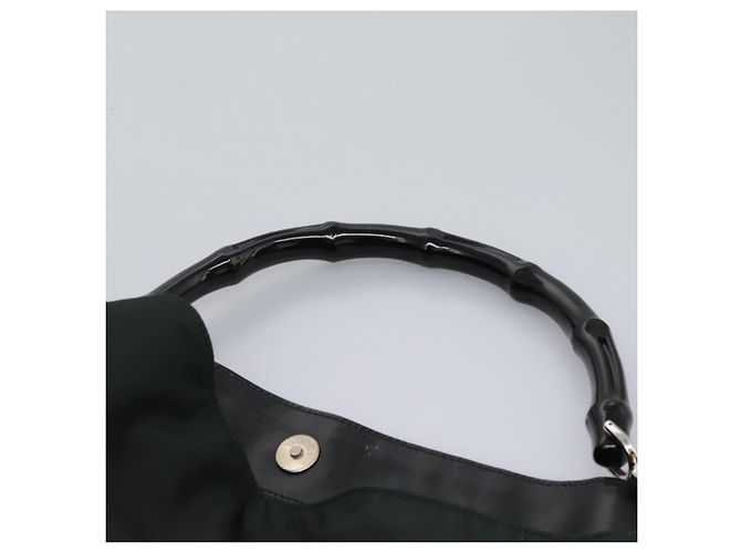 Borsa a mano GUCCI Nylon 2 vie Verde Argento 001 1577 Auth bs24806 - vista 14