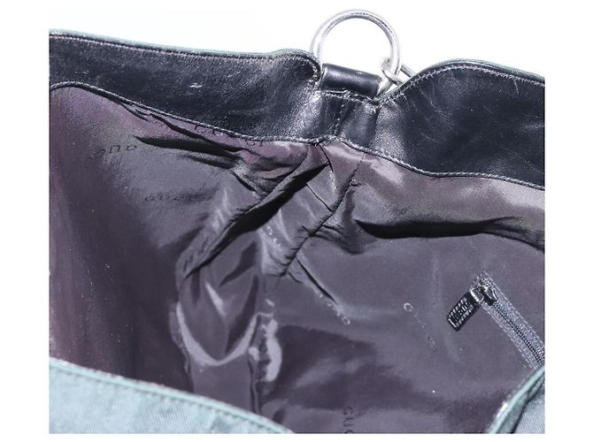 Borsa a mano GUCCI Nylon 2 vie Verde Argento 001 1577 Auth bs24806 - vista 19