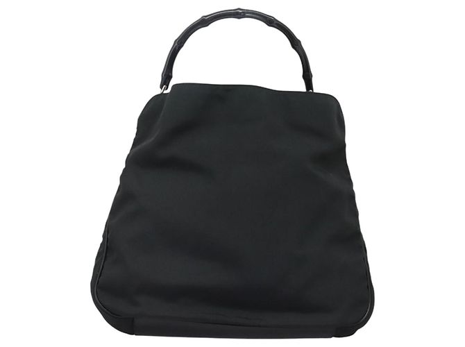 Borsa a mano GUCCI Nylon 2 vie Verde Argento 001 1577 Auth bs24806 - vista 2