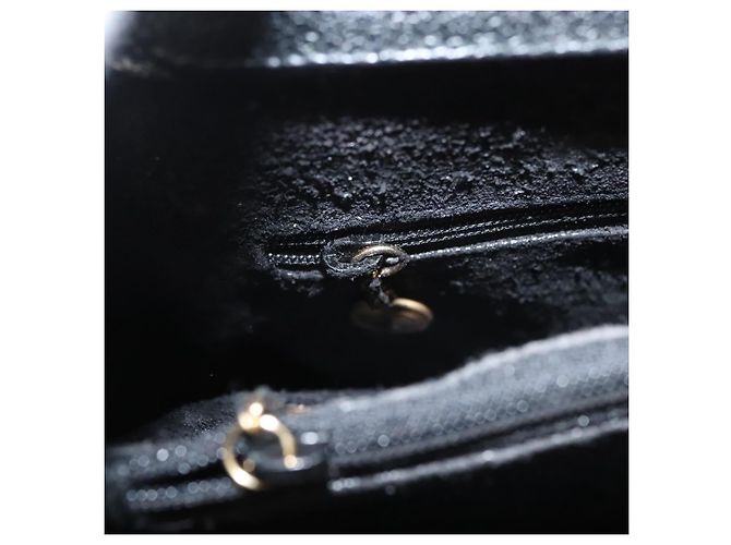 Borsa a Mano GUCCI Bamboo Camoscio Nero Oro 002 0260 Auth ep8789 D'oro - vista 23