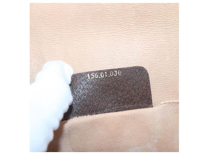 GUCCI GG Supreme Web Sherry Line Borsa PVC Beige Oro 156 01 030 Auth am8209 D'oro - vista 12