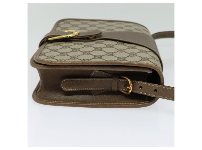 Borsa a spalla GUCCI GG Supreme PVC Beige Oro Auth BA1492 D'oro - vista 4