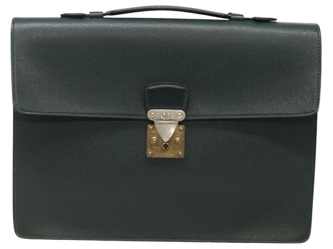 LOUIS VUITTON Taiga Serviette Kourad Borsa da Lavoro Épicea M30074 LV Auth ti3037 - vista 13